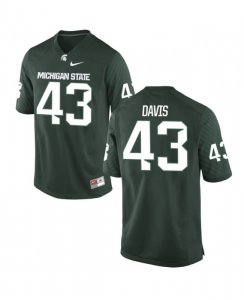Men's Michigan State Spartans NCAA #43 Ed Davis Green Authentic Nike Stitched College Football Jersey XC32P87WA